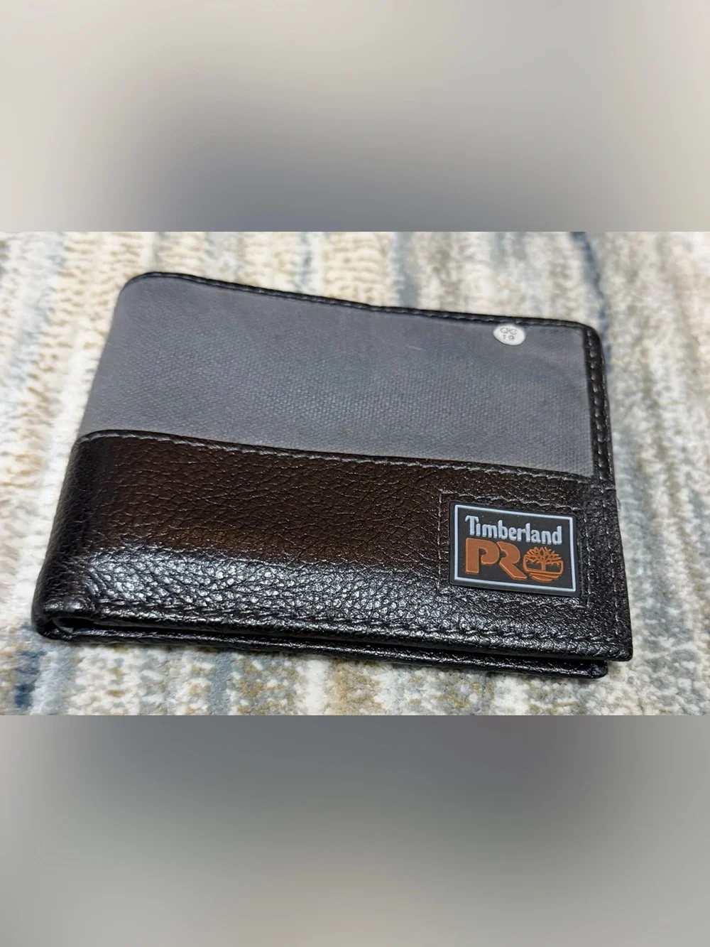 Timberland PRO Brown and Black Leather Bi-Fold Wallet